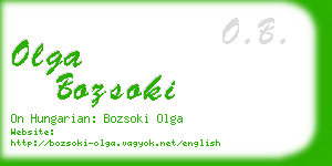 olga bozsoki business card